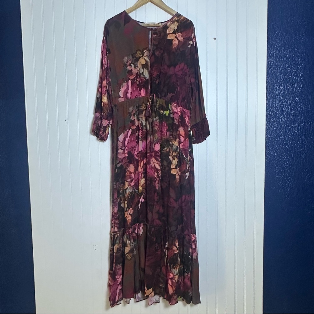 Soft Surroundings Dress Natural Romance Floral Maxi Size Large NWT Casual - Picture 5 of 13